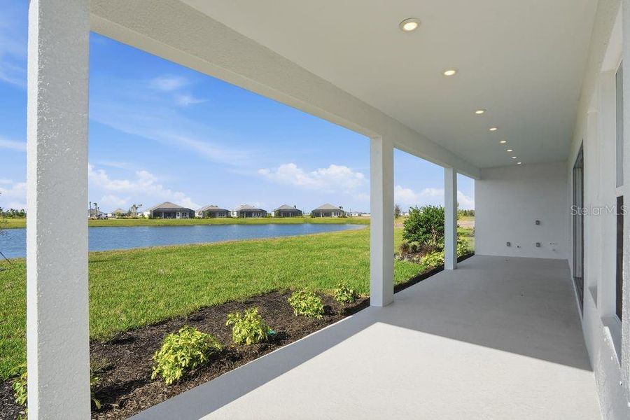 Exterior details and patio area of a home in Esplanade at Coasterra, Palmetto (Image 19).