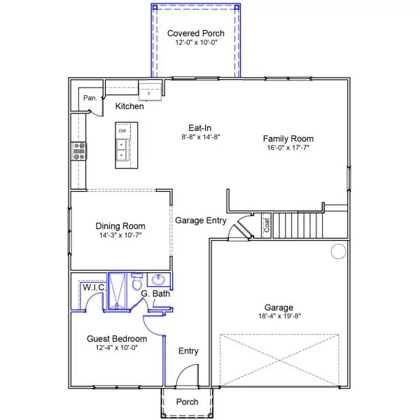 2D floor plan layout of this home in Golden Ridge, Youngsville, NC (Image 2). 2D floor plan layout of this home in Golden Ridge, Youngsville, NC (Image 2).