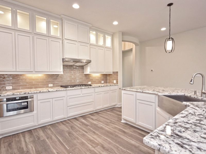 Representative furnished interior of a home built from the San Simeon I by Giddens Homes in Clearwater Ranch, Liberty Hill (Image 223).