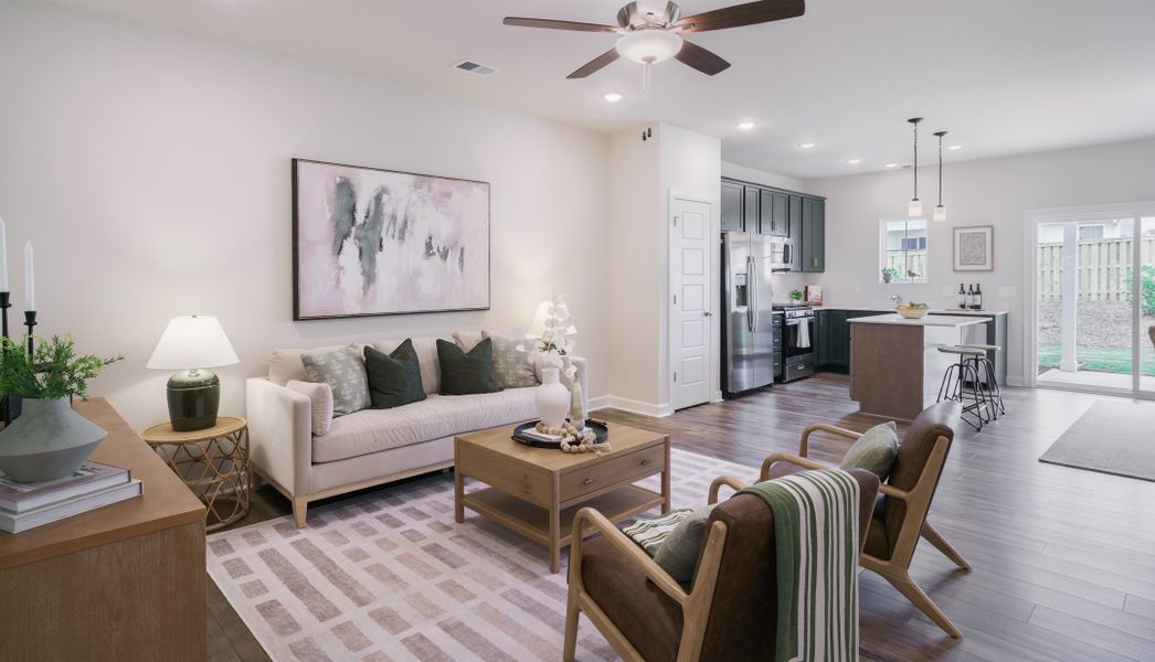 Representative furnished interior of a home built from the The Carson by Cothran Homes in Reidville Town Center, Reidville (Image 8).