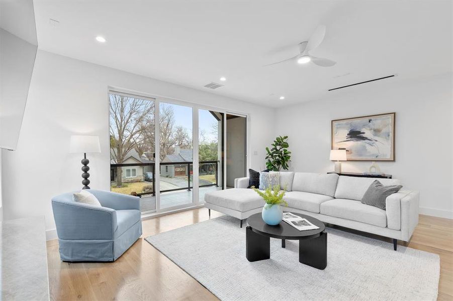 Furnished interior view inside a new home in , Dallas (Image 26).