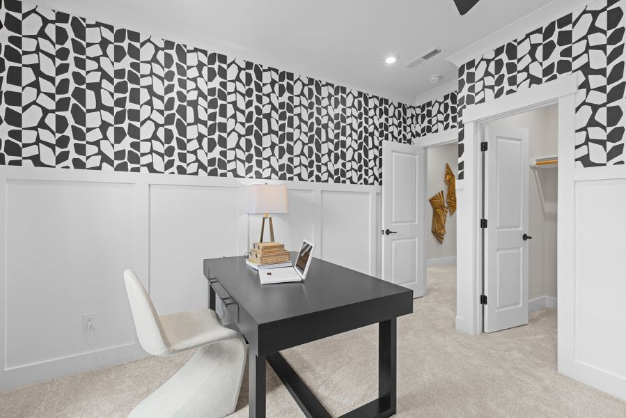 Representative furnished interior of a home built from the Lexington by Tri Pointe Homes in Elm Park, Raleigh (Image 26).