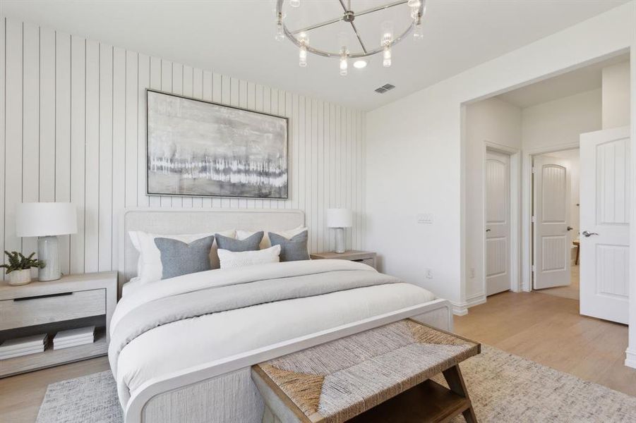 *Model Representation - Spacious owner's suite with private bath
