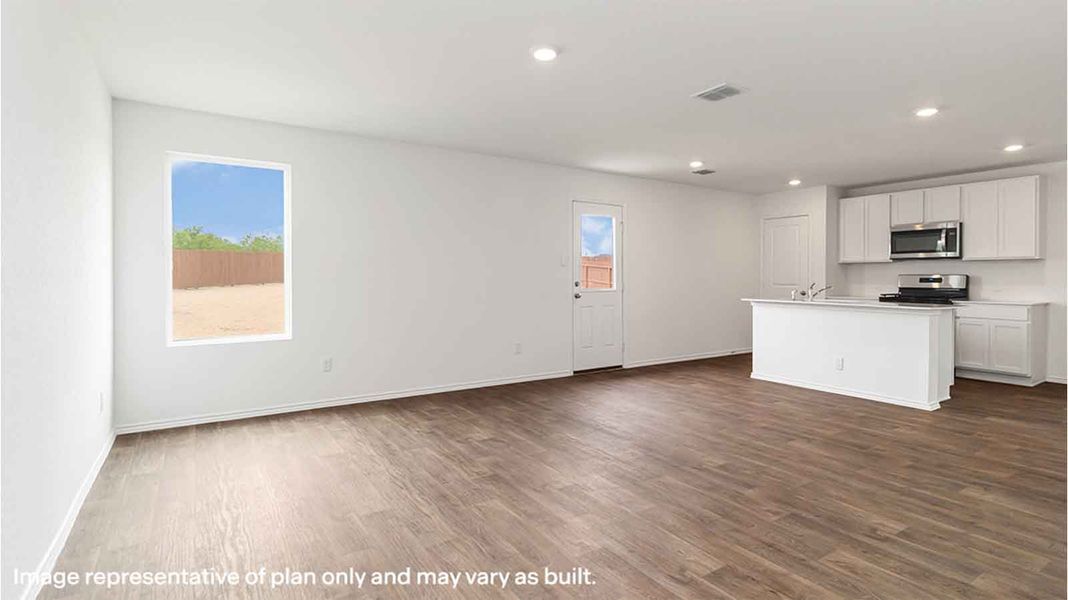 Representative unfurnished interior of a home built from the Franklin by D.R. Horton in Canterra Creek 45' and 50' Homesites, Iowa Colony (Image 11). Representative unfurnished interior of a home built from the Franklin by D.R. Horton in Canterra Creek 45' and 50' Homesites, Iowa Colony (Image 11).