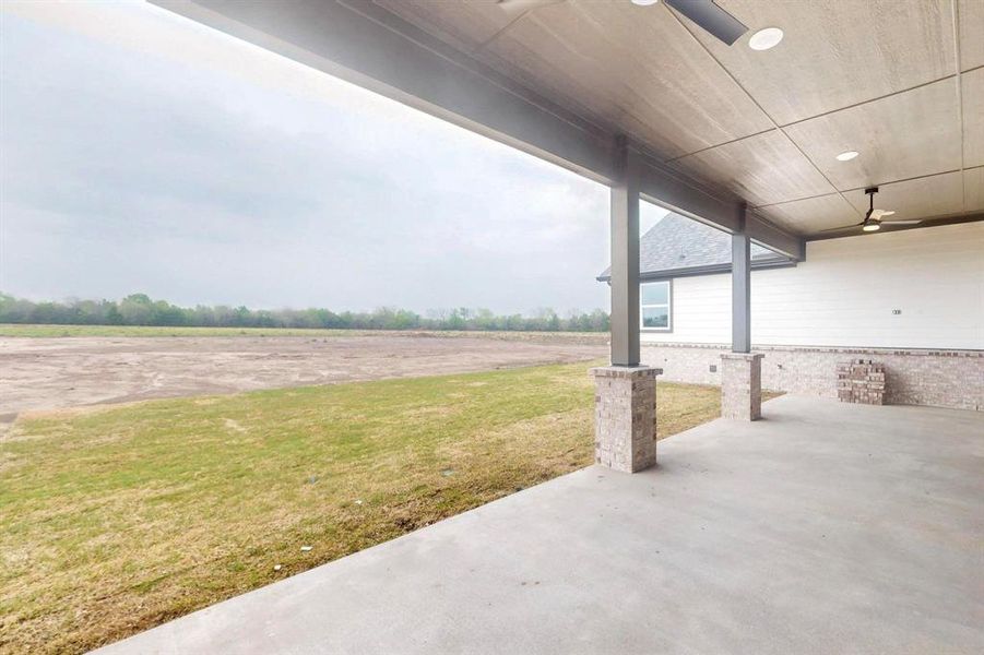 View of patio with a ceiling fan View of patio with a ceiling fan
