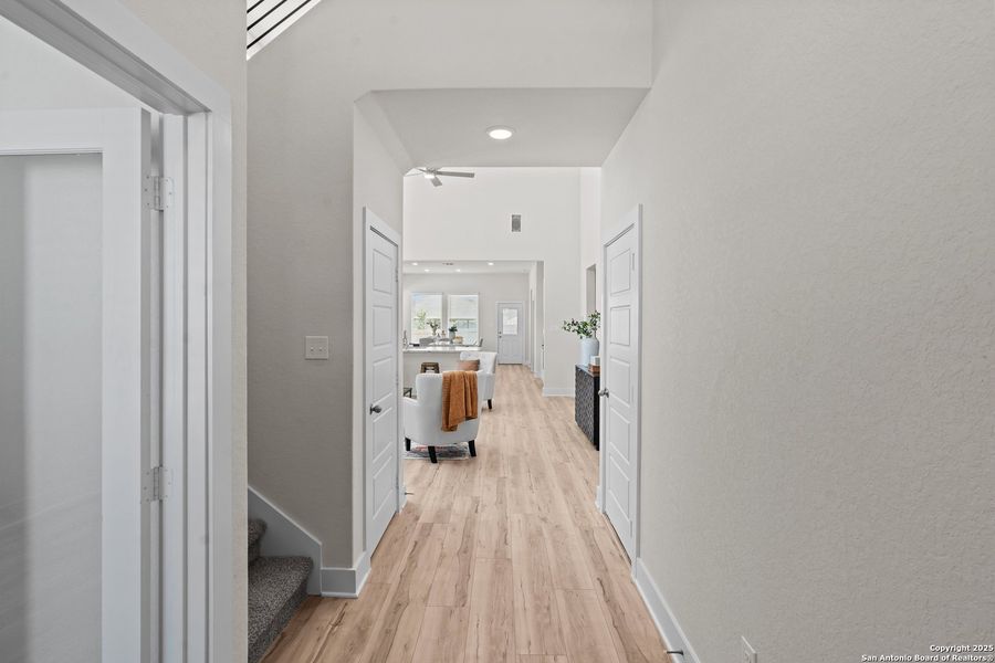 Furnished interior view inside a new home in Hunters Ranch, San Antonio (Image 13). Furnished interior view inside a new home in Hunters Ranch, San Antonio (Image 13).