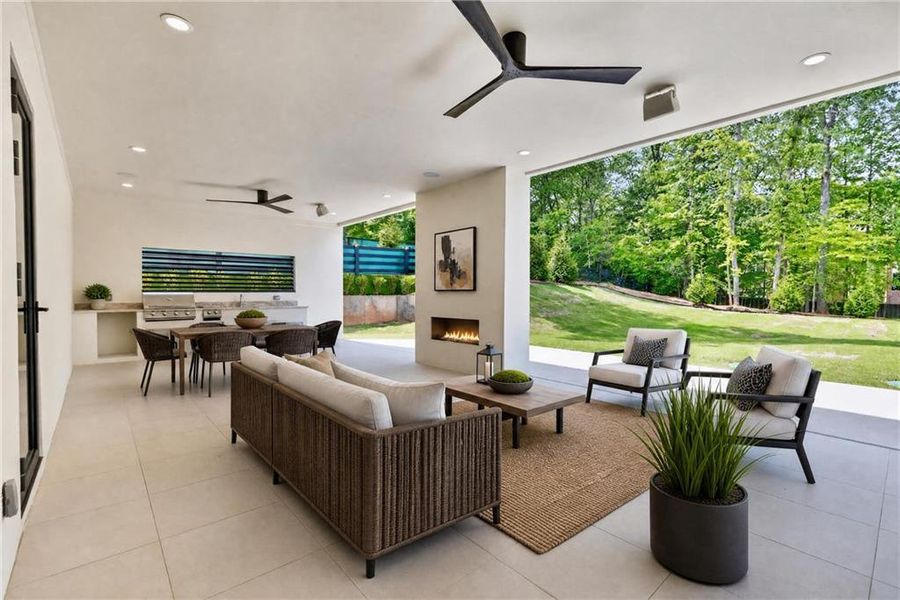 Exterior details and patio area of a home in , Sugar Hill (Image 35).