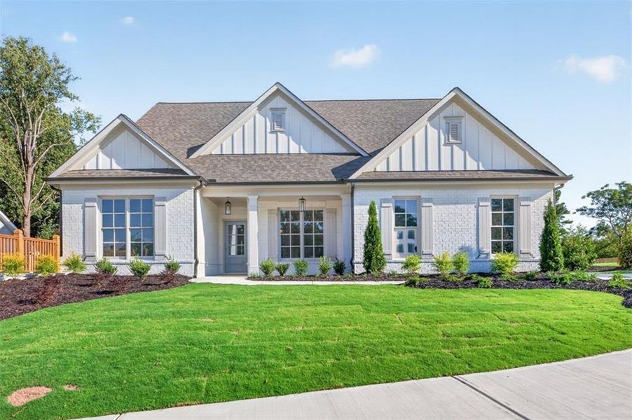 Front exterior of a new home in , Gainesville, GA, highlighting curb appeal (Image 28).