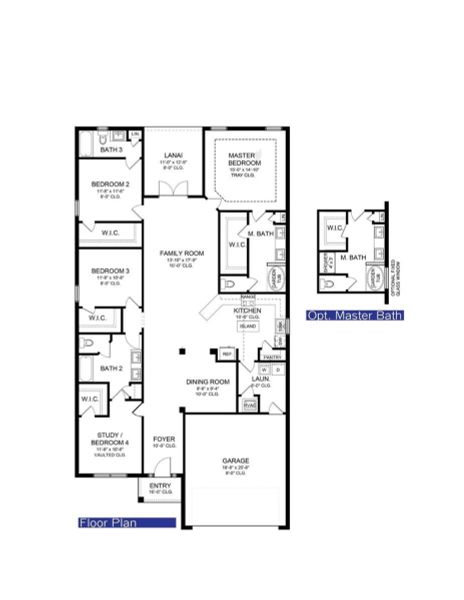 2D floor plan layout for the 2200 by Adams Homes in Villamar, Winter Haven, FL (Image 3). 2D floor plan layout for the 2200 by Adams Homes in Villamar, Winter Haven, FL (Image 3).