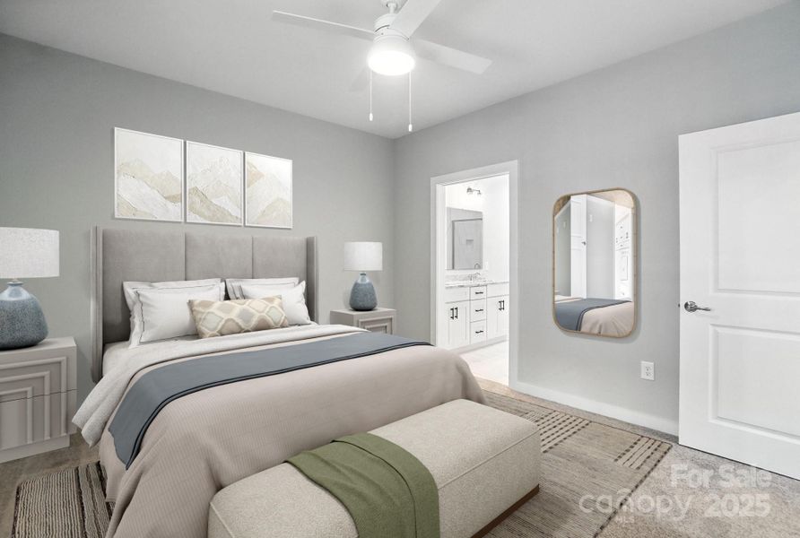 Furnished interior view inside a new home in , Hickory (Image 11).