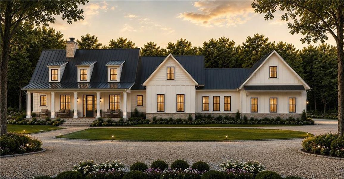 Front exterior of a new home in , Ball Ground, GA, highlighting curb appeal (Image 2). Front exterior of a new home in , Ball Ground, GA, highlighting curb appeal (Image 2).