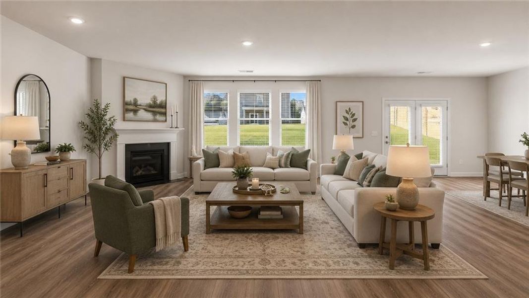 Furnished interior view inside a new home in Preserve at Dove Creek, Statham (Image 14). Furnished interior view inside a new home in Preserve at Dove Creek, Statham (Image 14).