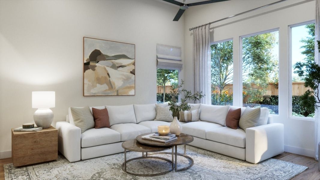 Representative furnished interior of a home built from the 4060 by Risewell Homes in Freedom at Anthem, Kyle (Image 3).