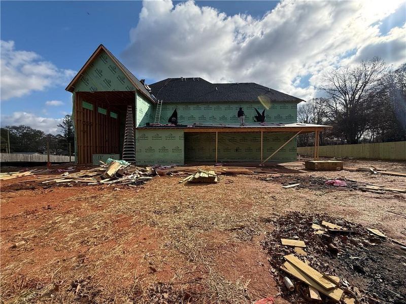 In-progress construction of a new home in , Lawrenceville, GA (Image 35).