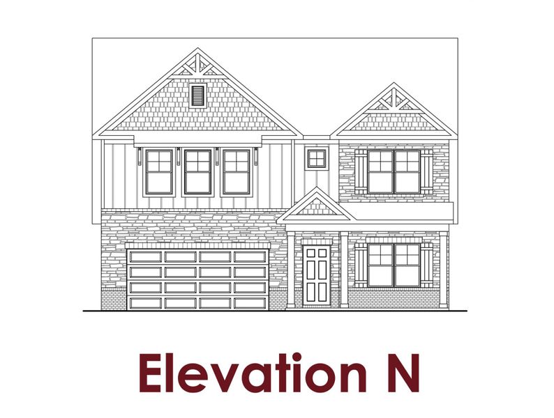 Representative rendering of the exterior for the Cove UHP                                                                Primary Suite on Main by Chafin Communities (Image 5).