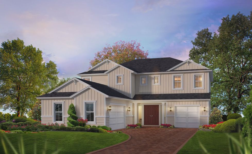 Representative exterior photo of a completed home built from the Victoria by ICI Homes in Oakmont, Gainesville, FL (Image 2).