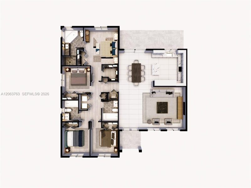2D floor plan layout of this home in , Miami Gardens, FL (Image 3). 2D floor plan layout of this home in , Miami Gardens, FL (Image 3).