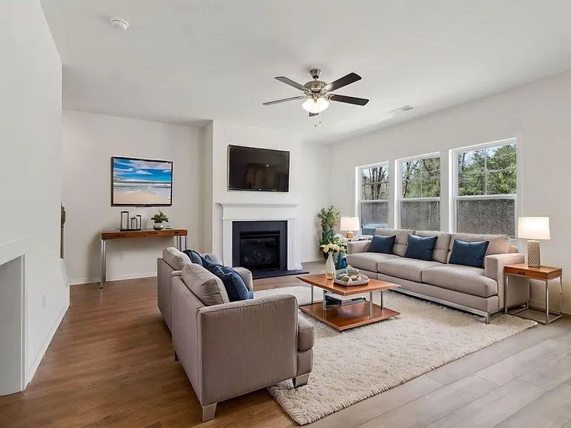 Furnished interior view inside a new home in Providence Station at Trolley Run, Aiken (Image 4).