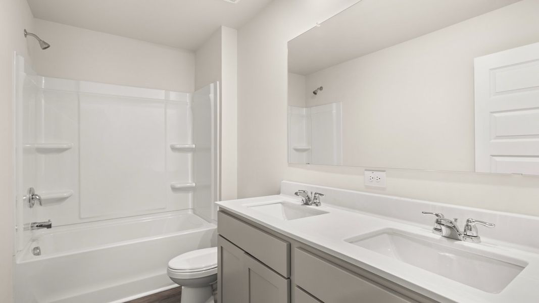 Representative furnished interior of a home built from the Penwell by D.R. Horton in Locust Grove Station - Cedar Ridge, Locust Grove (Image 12).