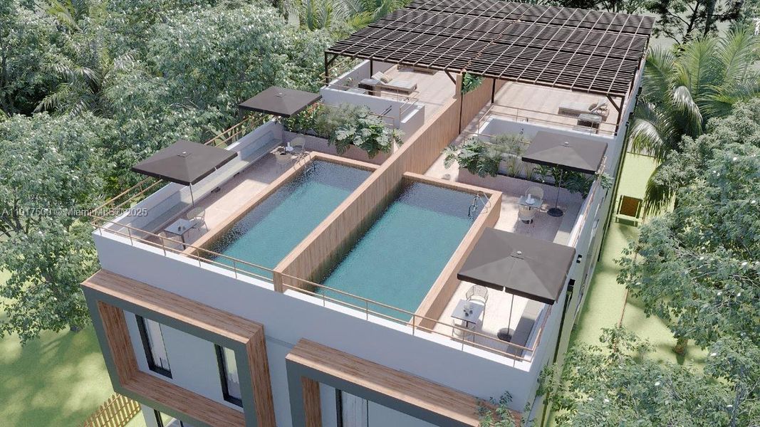 Exterior details and patio area of a home in , Miami (Image 3).