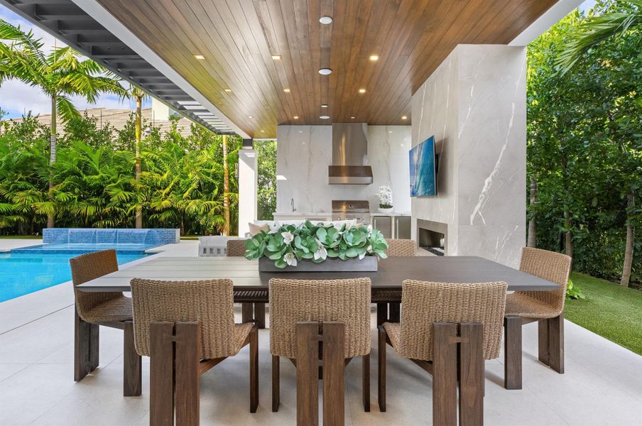 Exterior details and patio area of a home in , Boca Raton (Image 4). Exterior details and patio area of a home in , Boca Raton (Image 4).