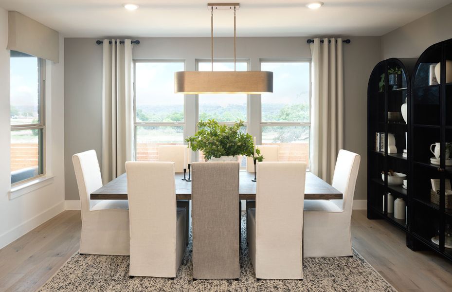 Furnished interior view inside a new home in Bluffview Reserve, Leander (Image 9). Furnished interior view inside a new home in Bluffview Reserve, Leander (Image 9).
