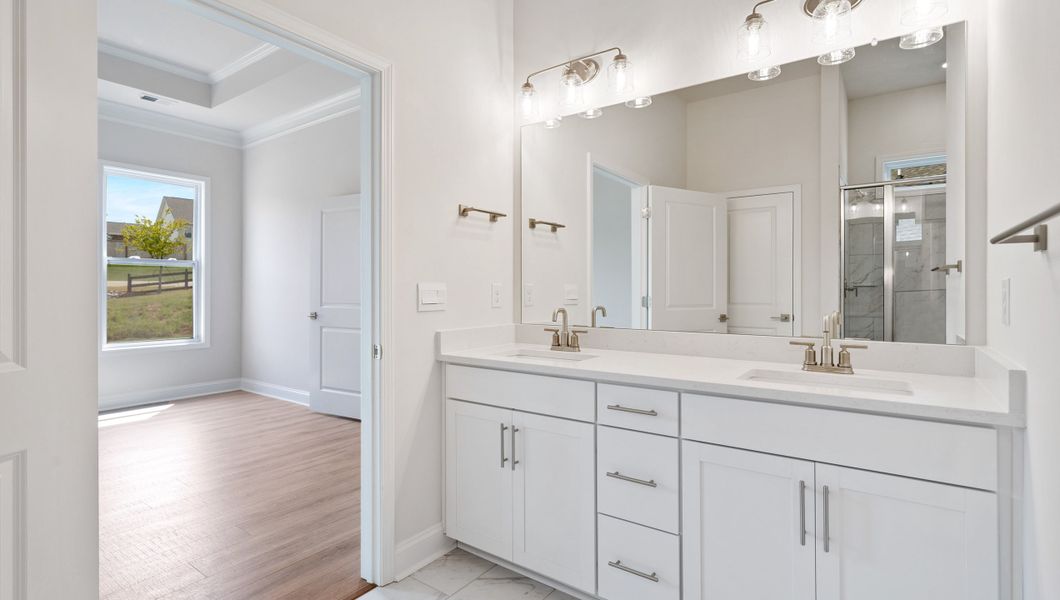 Furnished interior view inside a new home in Sunset Summits, Spartanburg (Image 12). Furnished interior view inside a new home in Sunset Summits, Spartanburg (Image 12).