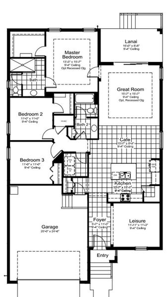 2D floor plan layout of this home in Tide Marsh, Fort Myers, FL (Image 3). 2D floor plan layout of this home in Tide Marsh, Fort Myers, FL (Image 3).