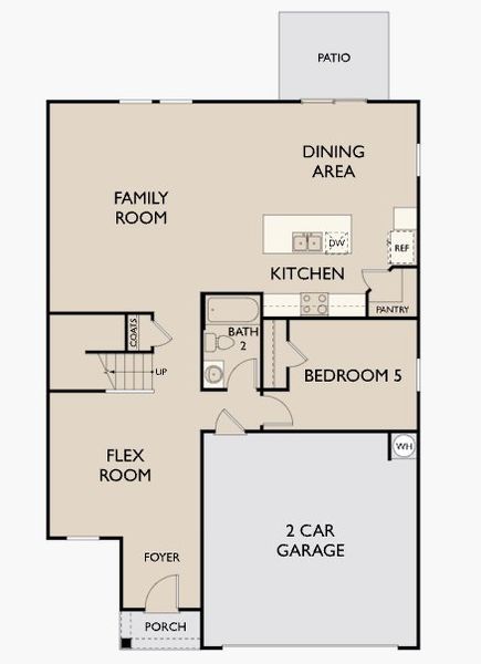 2D floor plan layout for the Supernova by Starlight Homes in Watson Hill, Summerville, SC (Image 3).