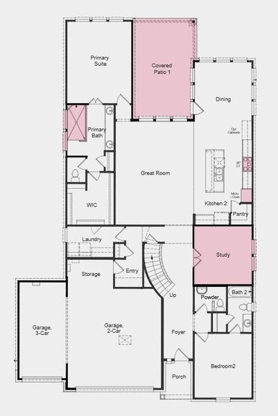 Structural options added include: Gourmet kitchen, study in place of flex, walk-in shower at primary bath, mud-set shower at secondary bath, and covered outdoor living. Structural options added include: Gourmet kitchen, study in place of flex, walk-in shower at primary bath, mud-set shower at secondary bath, and covered outdoor living.