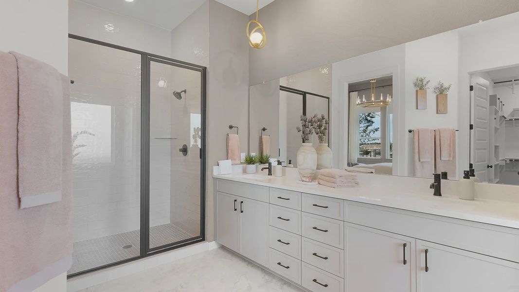 Representative furnished interior of a home built from the Hampton by Chesmar Homes in Crescent Bluff, Georgetown (Image 29).