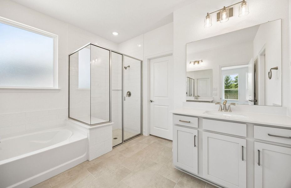 Furnished interior view inside a new home in Highland Lakes, McKinney (Image 12).