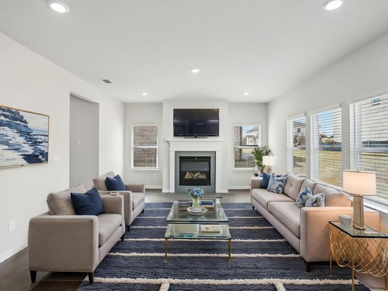 Furnished interior view inside a new home in Creekside at Oxford Park, Fairburn (Image 6). Furnished interior view inside a new home in Creekside at Oxford Park, Fairburn (Image 6).