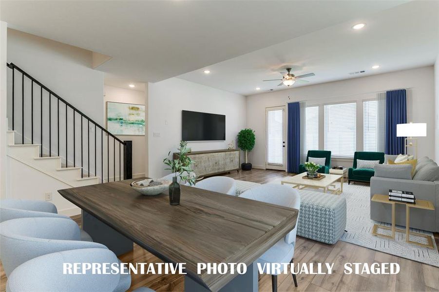 A family room spacious enough for the entire family!  REPRESENTATIVE PHOTO VIRTUALLY STAGED.