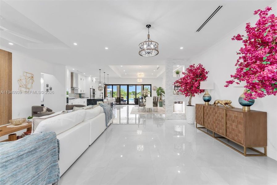 Furnished interior view inside a new home in , Miami (Image 12).