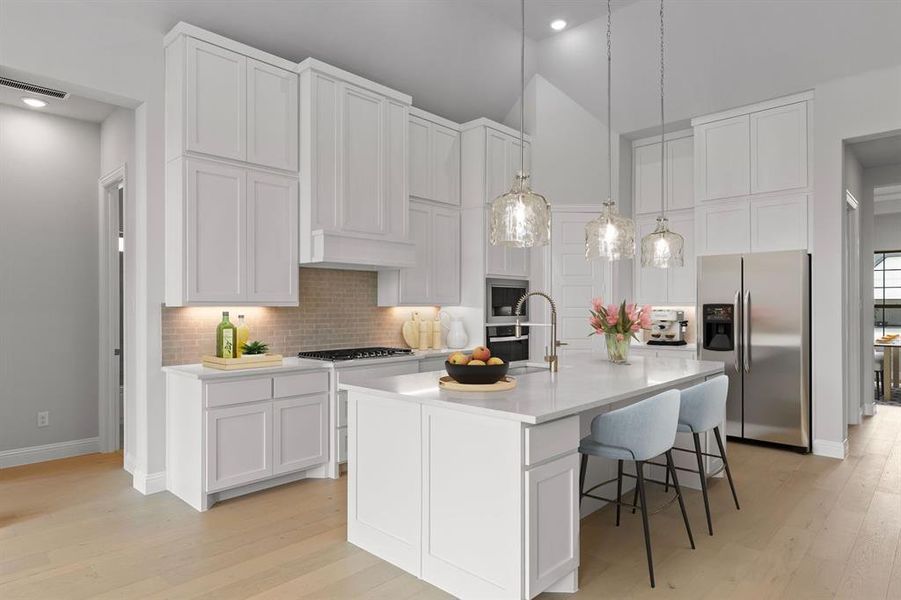 Furnished interior view inside a new home in Windsong Ranch, Prosper (Image 7). Furnished interior view inside a new home in Windsong Ranch, Prosper (Image 7).