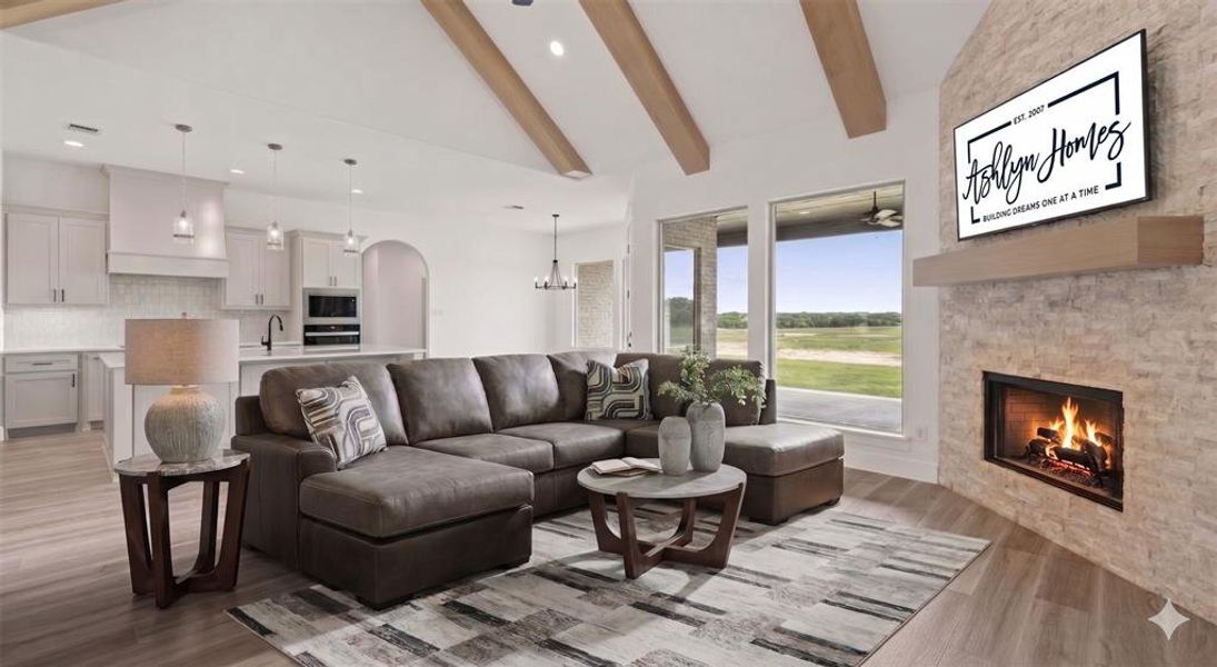 Furnished interior view inside a new home in Prairie Winds Estates, Poolville (Image 12).