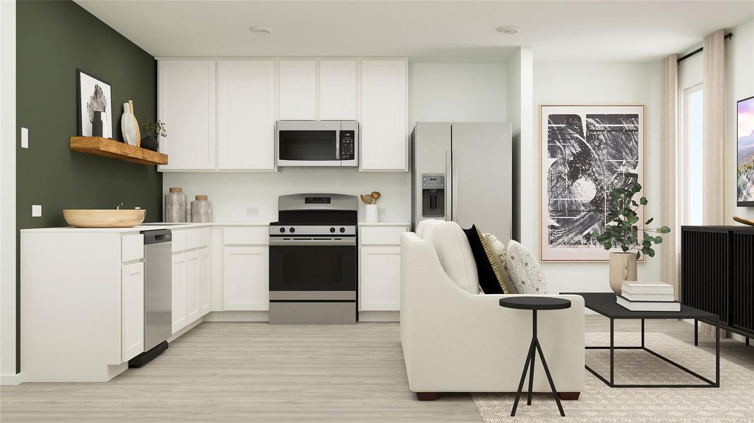 Furnished interior view inside a new home in Santa Fe Village, Cleveland (Image 15). Furnished interior view inside a new home in Santa Fe Village, Cleveland (Image 15).