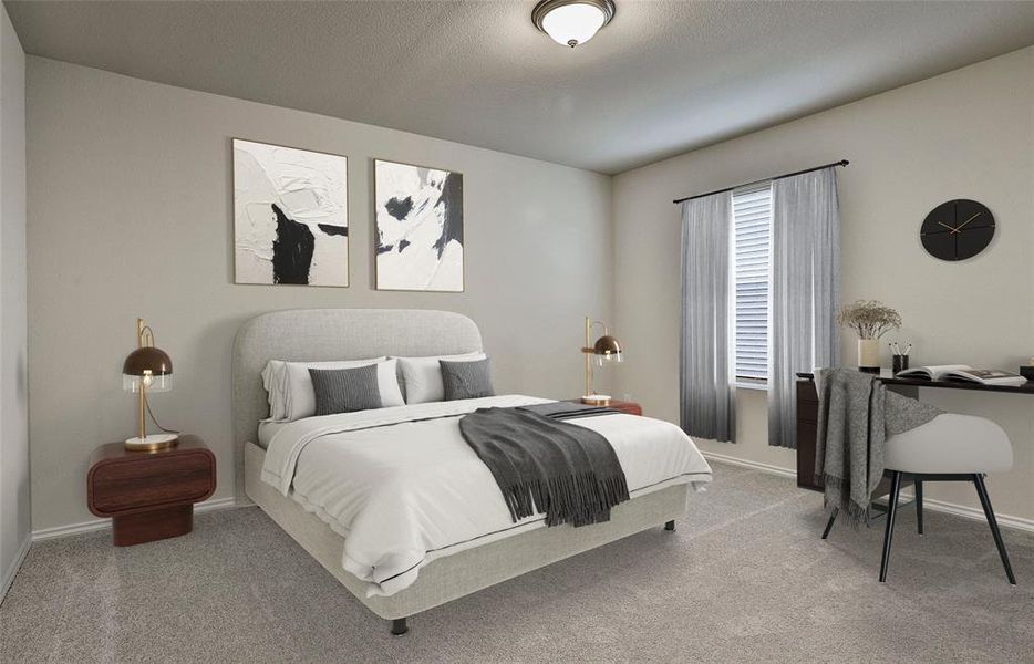 Spacious secondary bedroom *model representation Spacious secondary bedroom *model representation