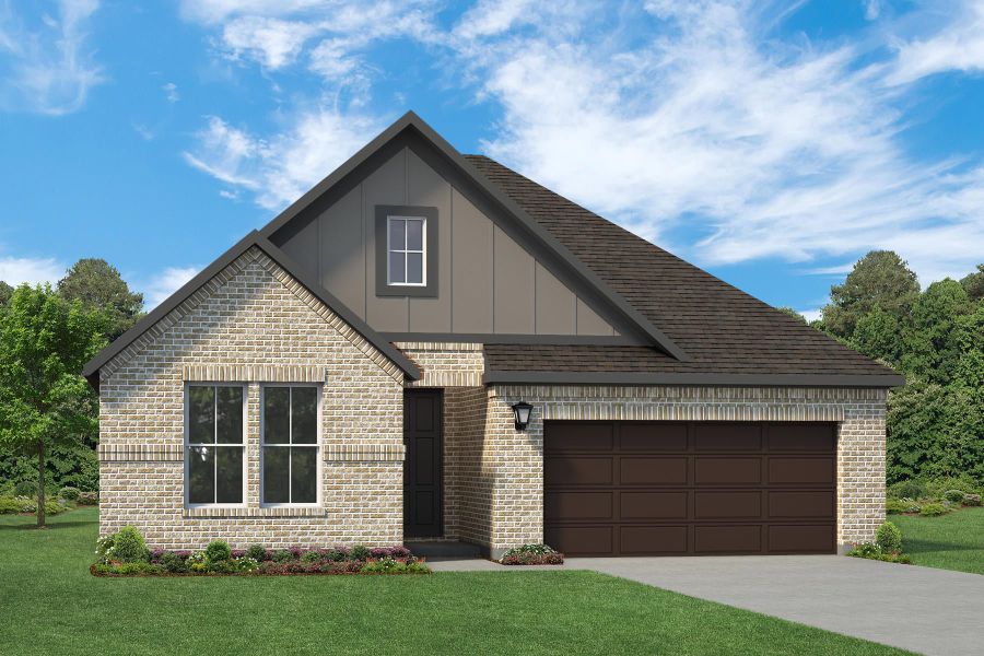 Representative exterior photo of a completed home built from the Liberty by Rockwell Homes in Wildflower Ranch, Fort Worth, TX (Image 31). Representative exterior photo of a completed home built from the Liberty by Rockwell Homes in Wildflower Ranch, Fort Worth, TX (Image 31).