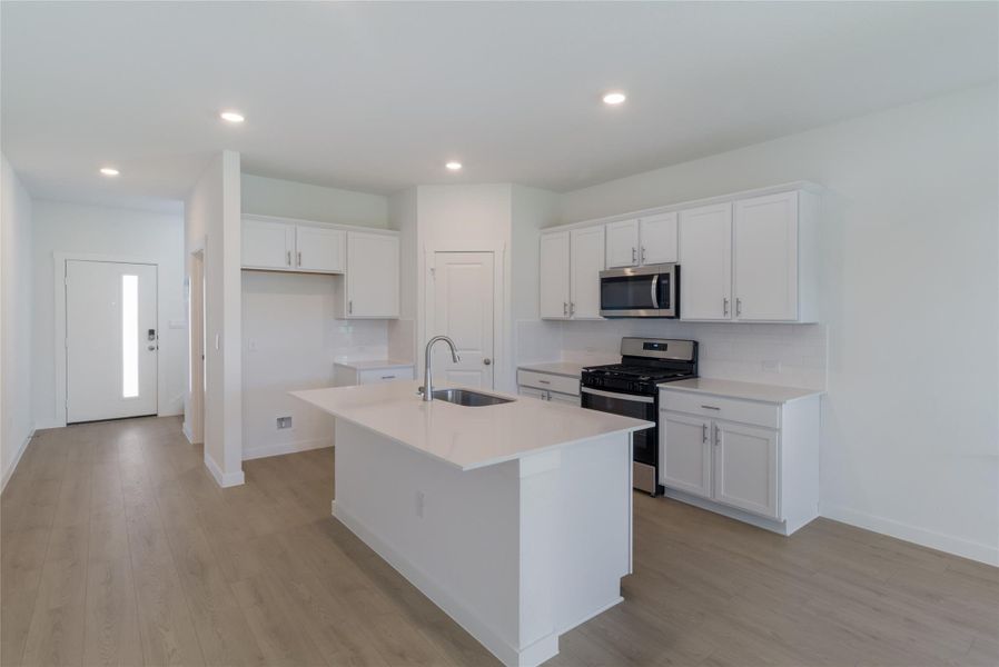 Furnished interior view inside a new home in Trails at Wildhorse, Austin (Image 7).
