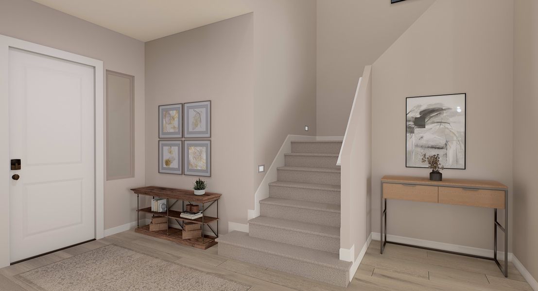 Representative furnished interior of a home built from the Ventana Plan 4507 by Tri Pointe Homes in Waterston Central, Gilbert (Image 18).