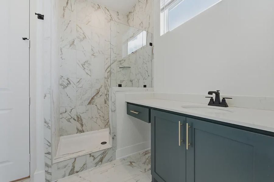 Furnished interior view inside a new home in Centero at Stone Oak, San Antonio (Image 8).