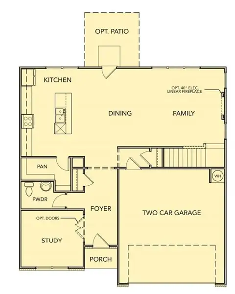 2D floor plan layout of this home in Meadow Pines, Dallas, GA (Image 3).