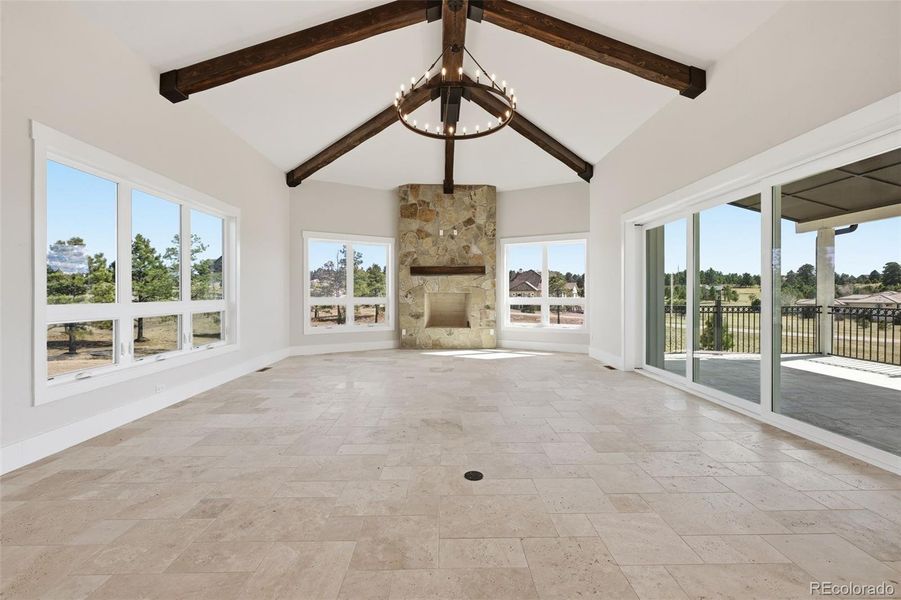 Main Floor Great Room/sliding window walls to the right Main Floor Great Room/sliding window walls to the right