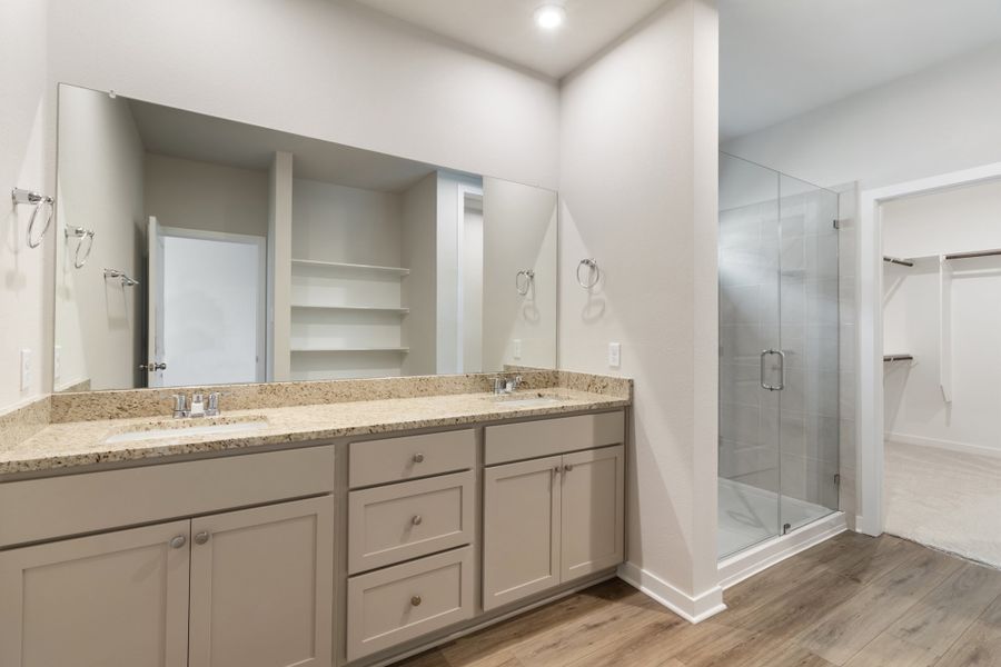 Representative furnished interior of a home built from the Guadalupe by Omega Builders in Hillside Village, Temple (Image 3).