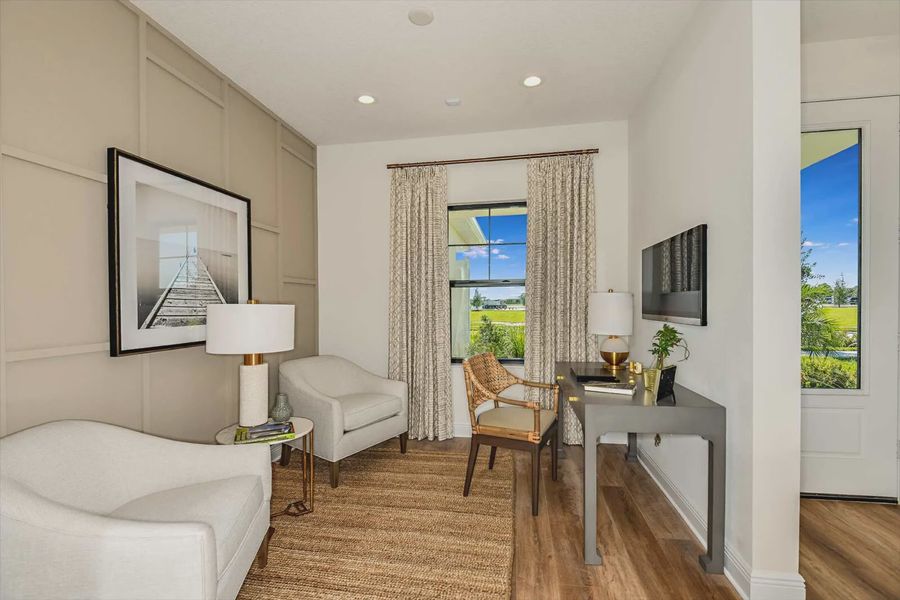 Representative furnished interior of a home built from the Imagination 2 by Neal Communities in SkySail, Naples (Image 17).
