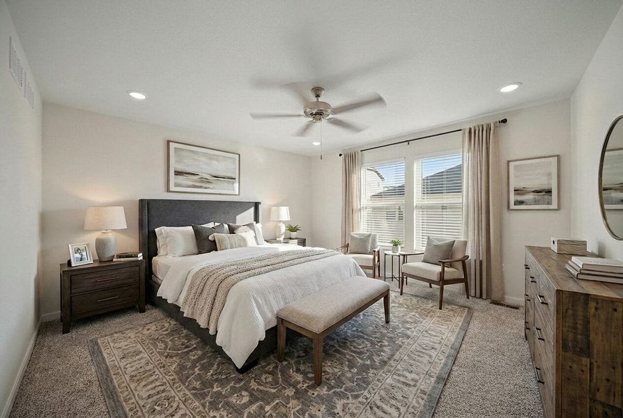 Furnished interior view inside a new home in Ridge at Lorson Ranch, Colorado Springs (Image 11).