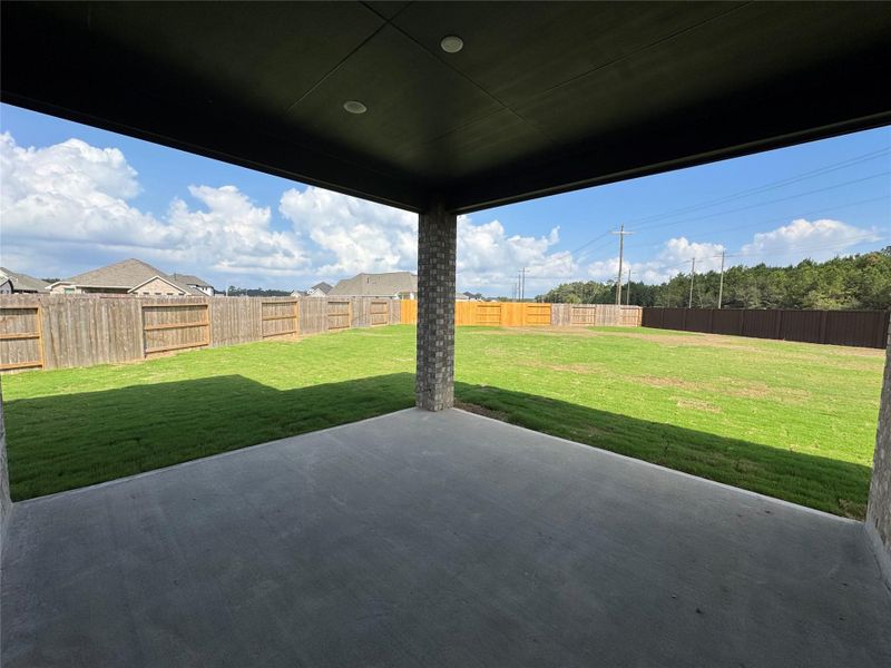 Exterior details and patio area of a home in The Trails, New Caney (Image 4). Exterior details and patio area of a home in The Trails, New Caney (Image 4).