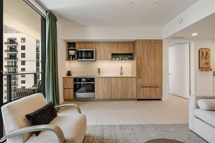 Furnished interior view inside a new home in , Miami (Image 15). Furnished interior view inside a new home in , Miami (Image 15).